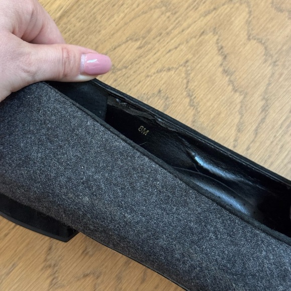 VANELi Gray Wool Pointed Flats with Bow Detail - Ladies 38 - EUC - Picture 12 of 14